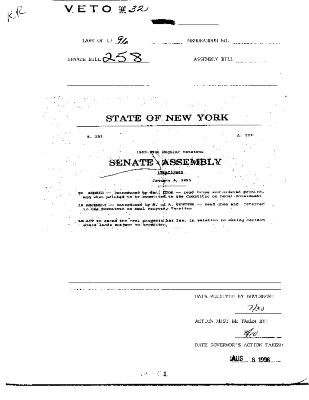 NYS Bill and Veto Jackets: 1996, Veto 32