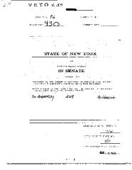 NYS Bill and Veto Jackets: 1996, Veto 33