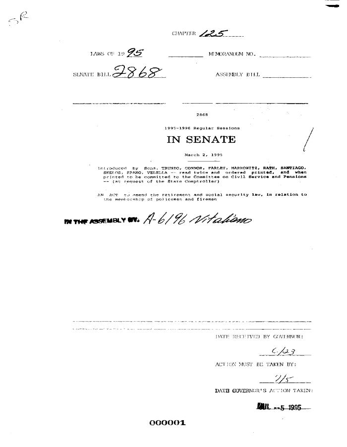 NYS Bill and Veto Jackets: 1995, Chapter 125