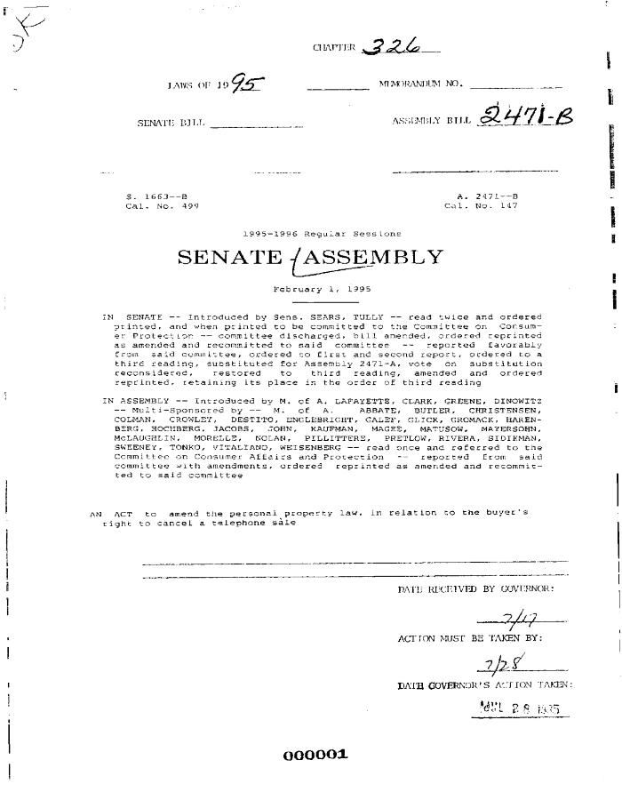 NYS Bill and Veto Jackets: 1995, Chapter 326