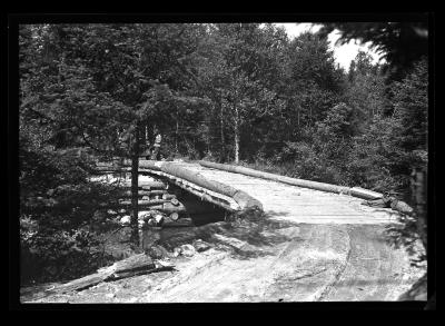 New Bridge on Cold River Trail Cross Clearing Camp, CCC Labor