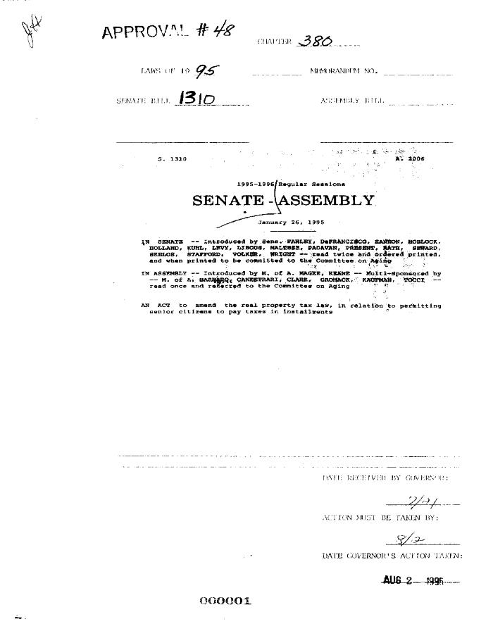 NYS Bill and Veto Jackets: 1995, Chapter 380