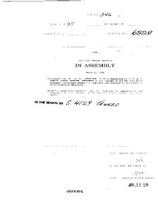 NYS Bill and Veto Jackets: 1995, Chapter 346