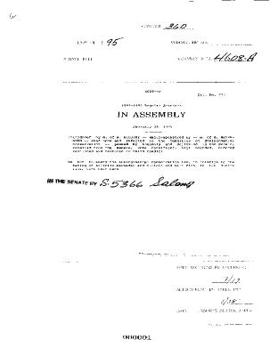 NYS Bill and Veto Jackets: 1995, Chapter 360