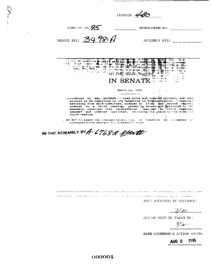 NYS Bill and Veto Jackets: 1995, Chapter 430