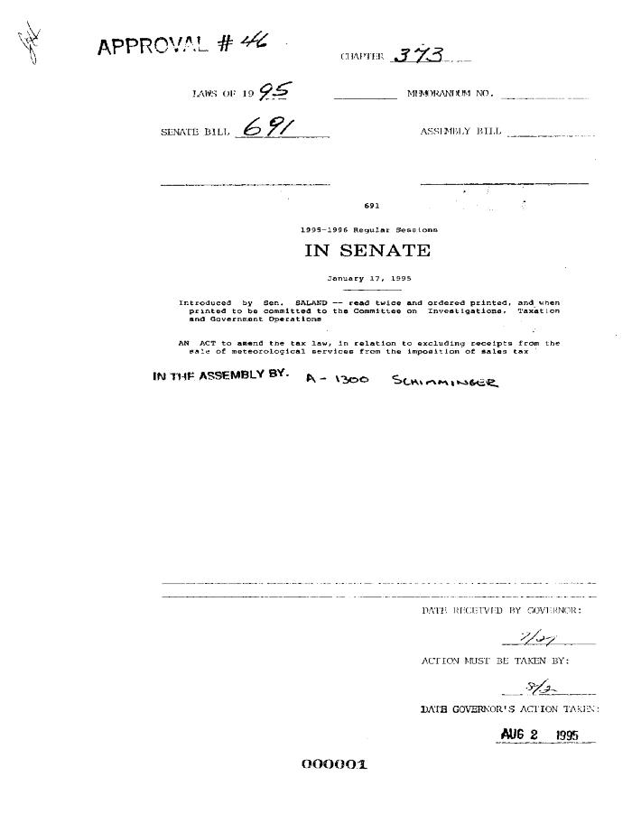 NYS Bill and Veto Jackets: 1995, Chapter 373
