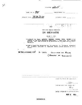 NYS Bill and Veto Jackets: 1995, Chapter 425