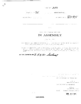 NYS Bill and Veto Jackets: 1995, Chapter 356