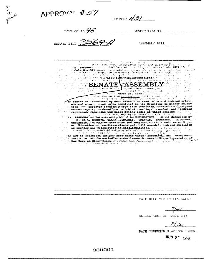 NYS Bill and Veto Jackets: 1995, Chapter 431