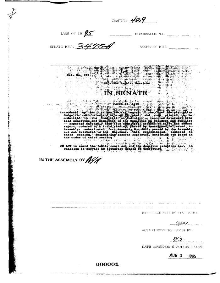 NYS Bill and Veto Jackets: 1995, Chapter 429