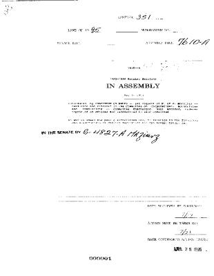 NYS Bill and Veto Jackets: 1995, Chapter 351