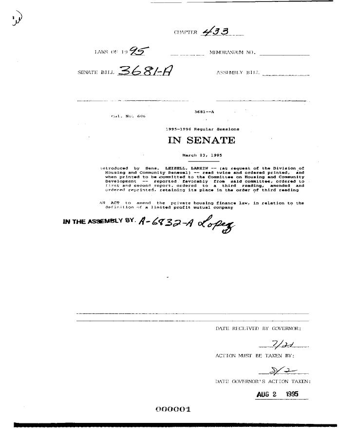 NYS Bill and Veto Jackets: 1995, Chapter 433