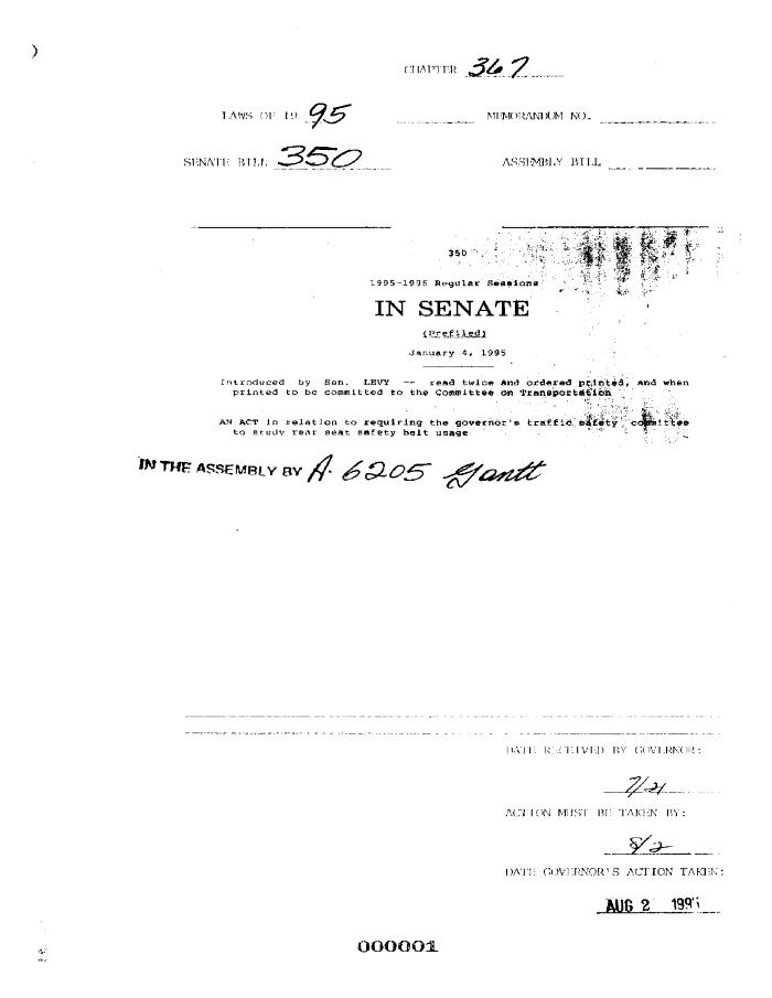 NYS Bill and Veto Jackets: 1995, Chapter 367