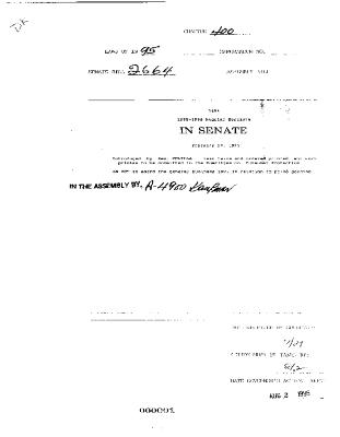 NYS Bill and Veto Jackets: 1995, Chapter 400