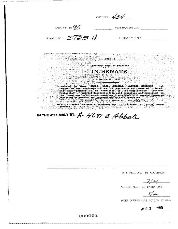 NYS Bill and Veto Jackets: 1995, Chapter 434