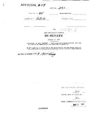 NYS Bill and Veto Jackets: 1995, Chapter 371