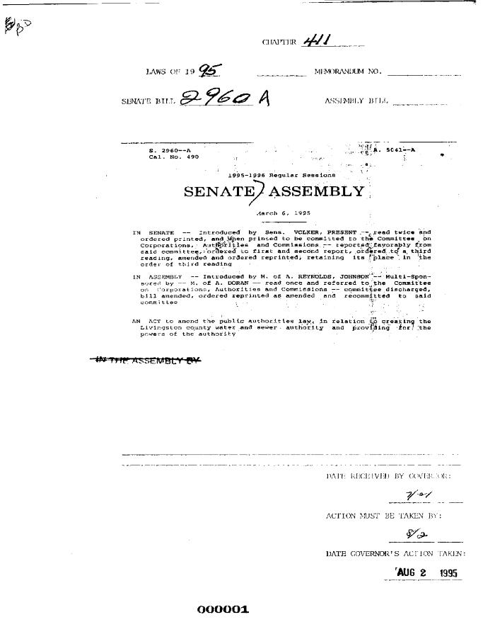 NYS Bill and Veto Jackets: 1995, Chapter 411