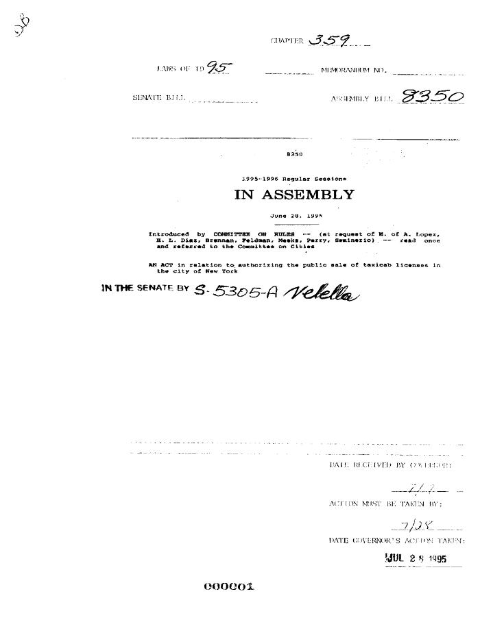 NYS Bill and Veto Jackets: 1995, Chapter 359