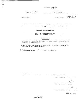 NYS Bill and Veto Jackets: 1995, Chapter 350