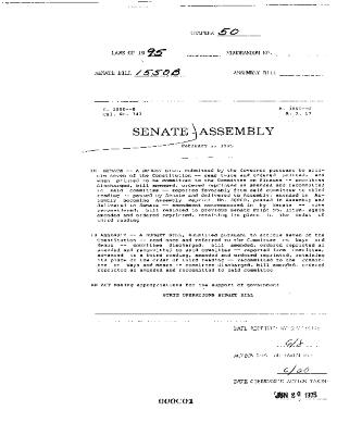 NYS Bill and Veto Jackets: 1995, Chapter 50