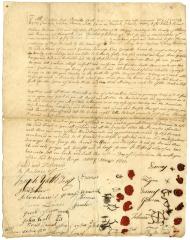 Indian deed to John Lindesay and others of land on the north side of the Mohawk River, 1735