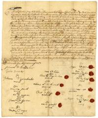 Indian deed to Daniel Kettelhuyn and others of land east side of the Hudson River, 1732