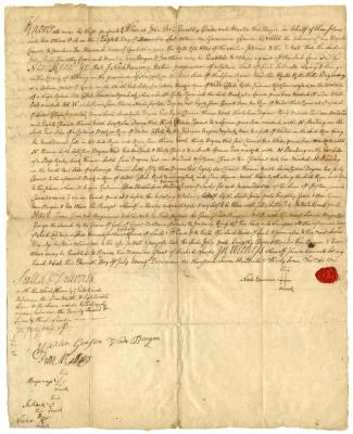 Indian deed to John Poole and others, of land on the west side of the Hudson river, 1737