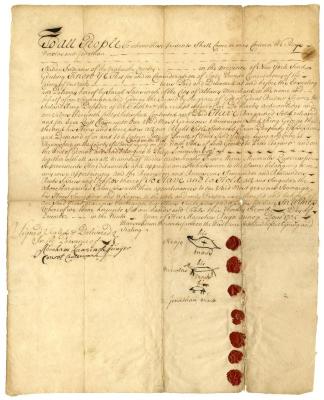 Indian deed to Jacob Lansingh of land at Canajoharie, 1735