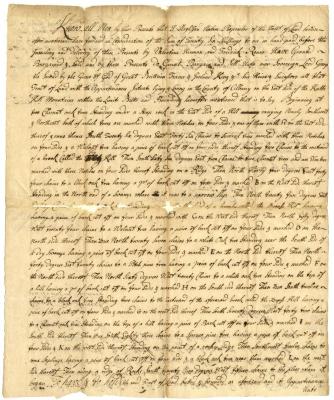 Indian deed to Valentine Herman and Frederick Rouw for land east of the Catskills, 1737