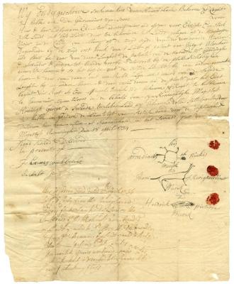 Indian deed to Colonel Cosby, for land on the Mohawk river, 1734