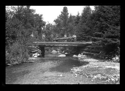 New Bridge on Cold River Trail Cross Clearing Camp, CCC Labor