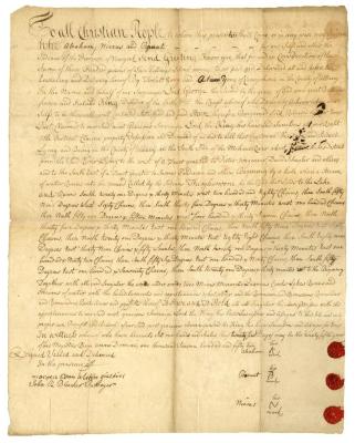 Indian deed to Teobalt Yong and Adam Yong of Canajoharie, 1752