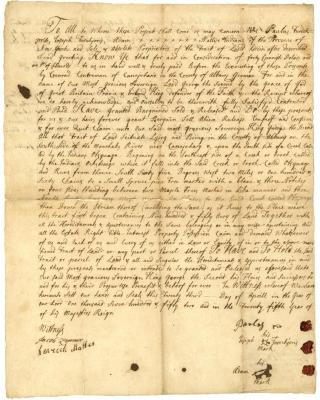 Indian deed to Coenrad Contreman of Canajoharie, 1752