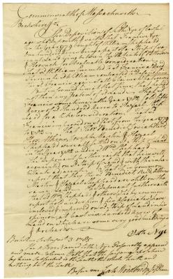 Affidavit of Seth Nye regarding of land sold by William Shephard, 1785