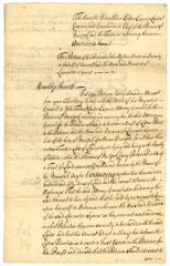 Petition of John Ogilvie for land in Minisink, Ulster county, 1734