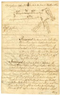 Survey for Beamsly Glazier of land on the Schoharie, 1772