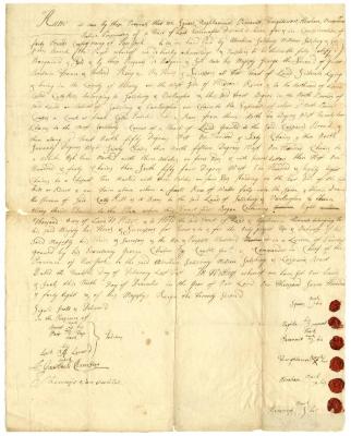 Indian deed to Abraham and William Salisbury for land north of Catskill, 1748