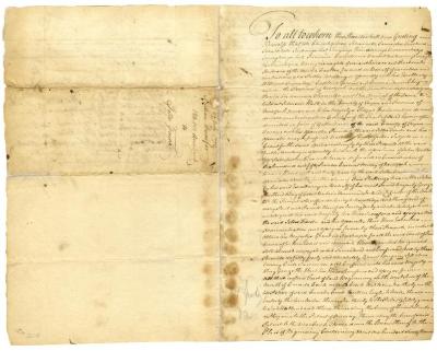 Indian deed to Jellis Fonda and associates, for land on the west side Canada creek or Wood creek, 1772