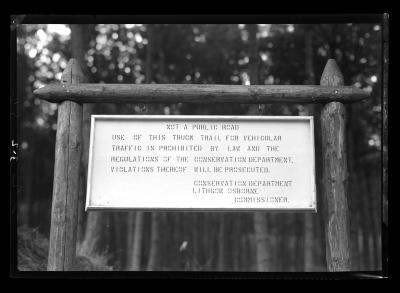 Sign at Entrance to Truck Trail