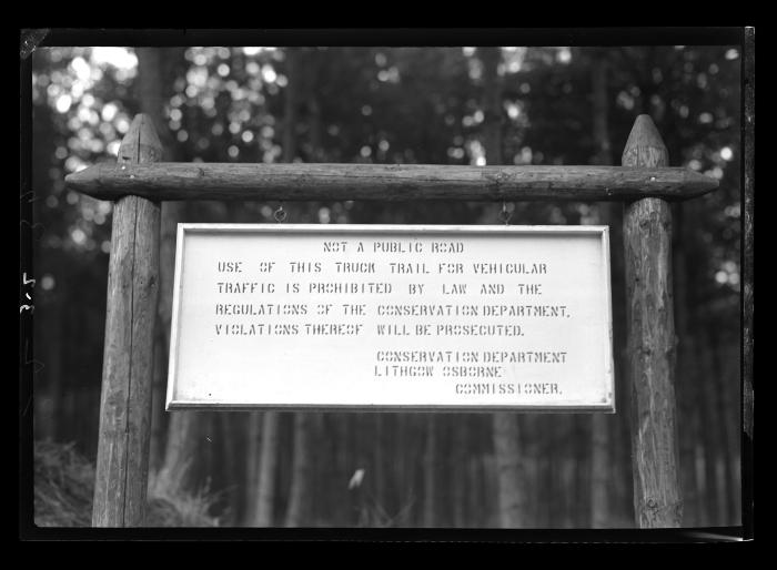 Sign at Entrance to Truck Trail