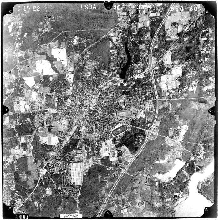 Aerial photograph of Saratoga Springs USGS quadrangle