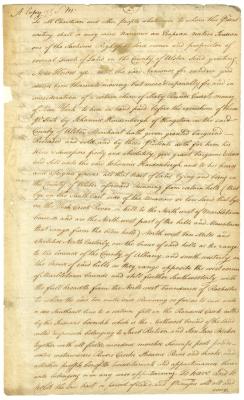 Copy of Indian deed to Johannes Hardenberg for land in Ulster County