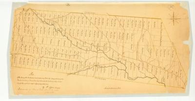 Map of the survey of the Brothertown tract containing 9587 acres surveyed 5th January 1828