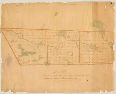 Map of Townships No. 1, 2, and 3, in Moose River Tract. Map #38