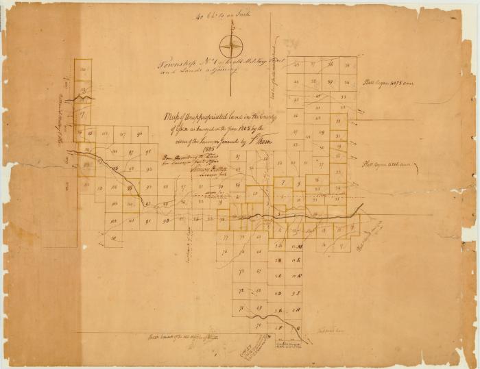 Map of unappropriated land in the County of Essex. Map #46