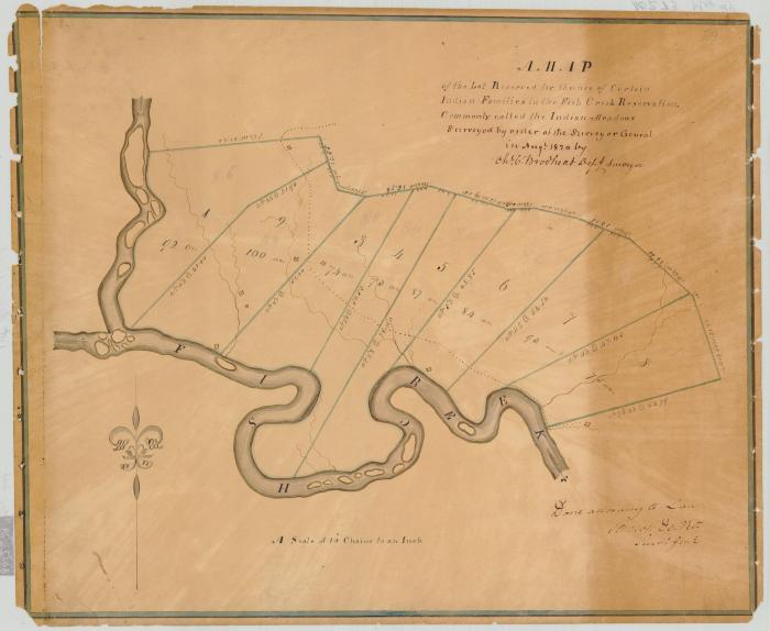 Map of lot for Indian families in the Fish Creek Reservation. Map #24