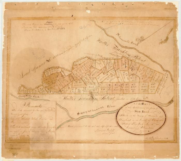 Map of  the subdivision of a piece of State land situate in the towns of Worcester and Maryland. Map #2, Part 1