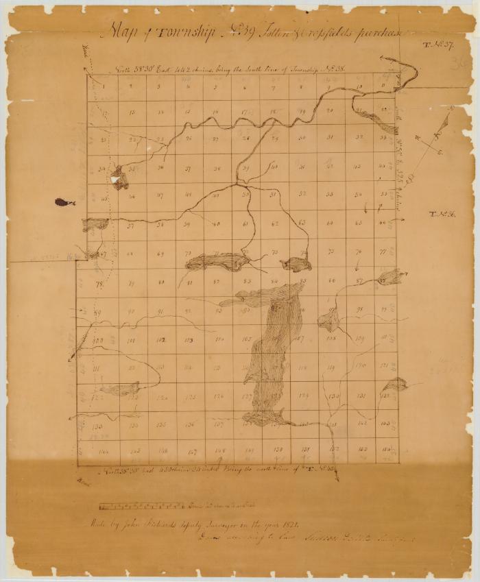 Map of Township No. 39, Totten and Crossfield's Purchase. Map #36