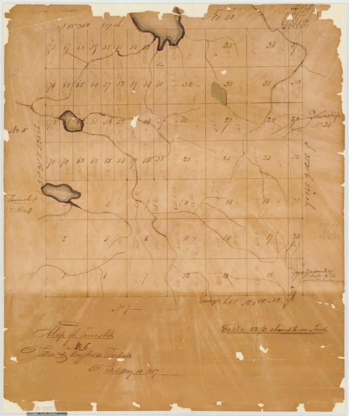 Map of Township No. 6, Totten and Crossfield's Purchase. Map #15