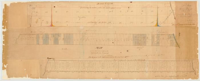 Map of the north tier in the Massachusetts Ten Townships. Map #1